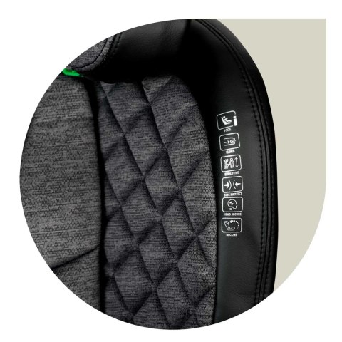 Fotelik samochodowy Nukido Louis czarno-szary 15-36 kg ISOFIX Nukido Fotelik samochodowy Nukido Louis czarno-szary 15-36 kg ISOFIX Nukido