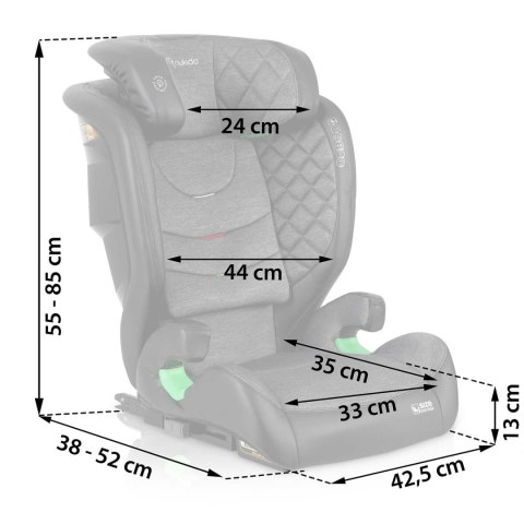 Fotelik samochodowy Nukido Louis czarno-szary 15-36 kg ISOFIX Nukido Fotelik samochodowy Nukido Louis czarno-szary 15-36 kg ISOFIX Nukido