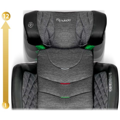 Fotelik samochodowy Nukido Louis czarno-szary 15-36 kg ISOFIX Nukido Fotelik samochodowy Nukido Louis czarno-szary 15-36 kg ISOFIX Nukido