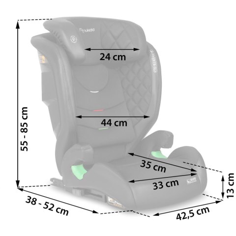 Fotelik samochodowy Nukido Louis czarny 15-36 kg ISOFIX Nukido Fotelik samochodowy Nukido Louis czarny 15-36 kg ISOFIX Nukido