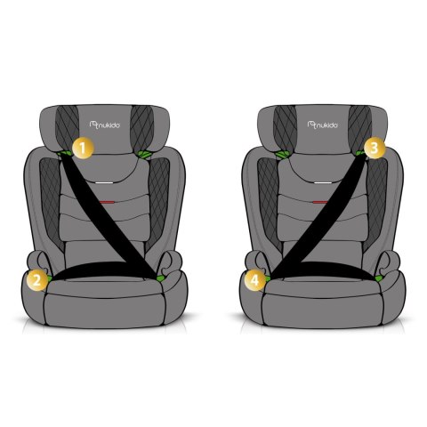 Fotelik samochodowy Nukido Louis czarny 15-36 kg ISOFIX Nukido Fotelik samochodowy Nukido Louis czarny 15-36 kg ISOFIX Nukido