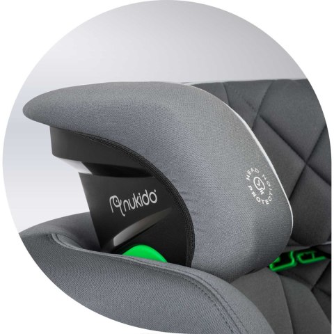 Fotelik samochodowy Nukido Louis szary 15-36 kg ISOFIX Nukido Fotelik samochodowy Nukido Louis szary 15-36 kg ISOFIX Nukido