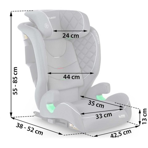 Fotelik samochodowy Nukido Louis szary 15-36 kg ISOFIX Nukido Fotelik samochodowy Nukido Louis szary 15-36 kg ISOFIX Nukido