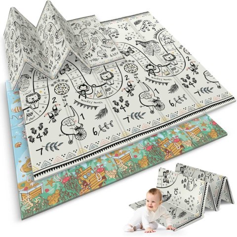 Mata piankowa edukacyjna składana 200 x 180 x 1 cm Nukido NK-340 ocean-safari Nukido Mata piankowa edukacyjna składana 200 x 180 x 1 cm Nukido NK-340 ocean-safari Nukido