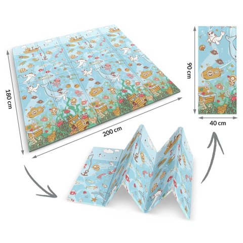 Mata piankowa edukacyjna składana 200 x 180 x 1 cm Nukido NK-340 ocean-ziemia Nukido Mata piankowa edukacyjna składana 200 x 180 x 1 cm Nukido NK-340 ocean-ziemia Nukido
