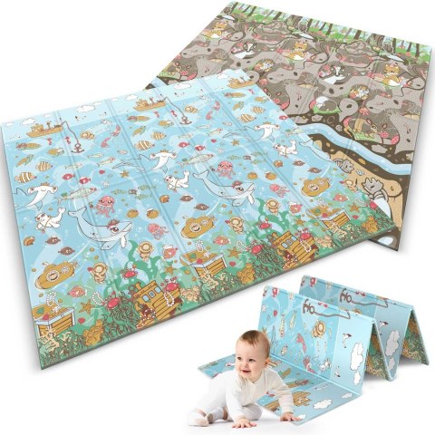 Mata piankowa edukacyjna składana 200 x 180 x 1 cm Nukido NK-340 ocean-ziemia Nukido Mata piankowa edukacyjna składana 200 x 180 x 1 cm Nukido NK-340 ocean-ziemia Nukido