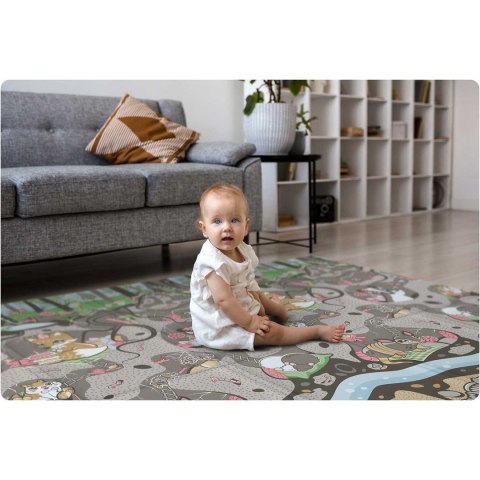 Mata piankowa składana 200 x 180 x 1 cm Nukido NK-340 ziemia-pociąg Nukido Mata piankowa składana 200 x 180 x 1 cm Nukido NK-340 ziemia-pociąg Nukido