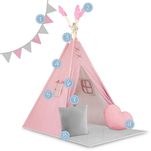 Namiot tipi dla dzieci NK-406 Nukido - różowy Nukido Namiot tipi dla dzieci NK-406 Nukido - różowy Nukido