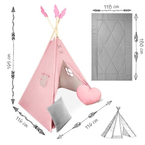 Namiot tipi dla dzieci NK-406 Nukido - różowy Nukido Namiot tipi dla dzieci NK-406 Nukido - różowy Nukido