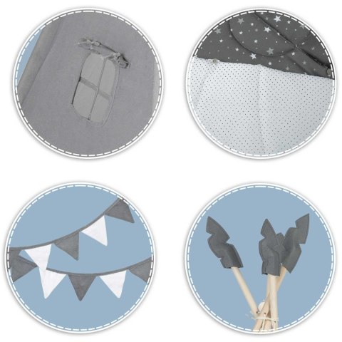 Namiot tipi dla dzieci NK-406 Nukido - szary Nukido Namiot tipi dla dzieci NK-406 Nukido - szary Nukido