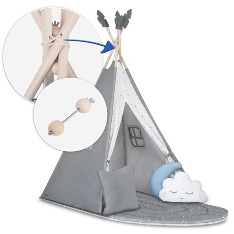 Namiot tipi dla dzieci NK-406 Nukido - szary Nukido Namiot tipi dla dzieci NK-406 Nukido - szary Nukido