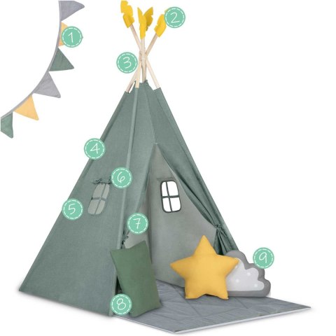 Namiot tipi dla dzieci NK-406 Nukido - zielony Nukido Namiot tipi dla dzieci NK-406 Nukido - zielony Nukido