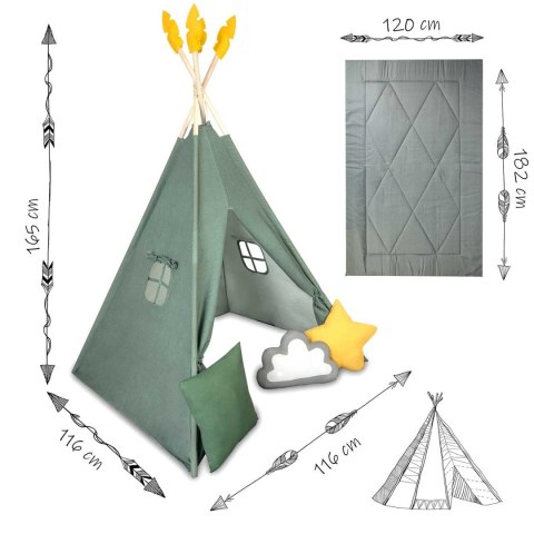 Namiot tipi dla dzieci NK-406 Nukido - zielony Nukido Namiot tipi dla dzieci NK-406 Nukido - zielony Nukido