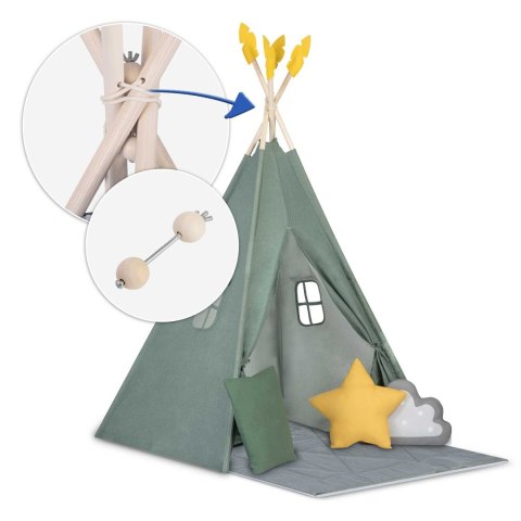 Namiot tipi dla dzieci NK-406 Nukido - zielony Nukido Namiot tipi dla dzieci NK-406 Nukido - zielony Nukido