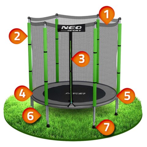 Trampolina ogrodowa dla dzieci 140 cm 4,5ft Neo-Sport Neo-Sport Trampolina ogrodowa dla dzieci 140 cm 4,5ft Neo-Sport Neo-Sport