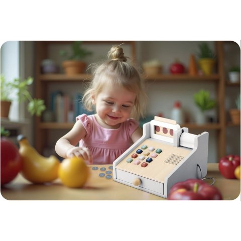 Drewniana zabawka kasa sklepowa NK-863 Nukido Nukido Drewniana zabawka kasa sklepowa NK-863 Nukido Nukido