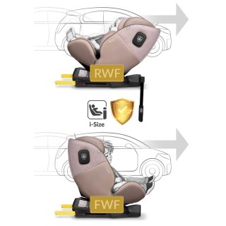 Fotelik samochodowy Nukido Aero Line beżowy 0-36 kg ISOFIX Nukido