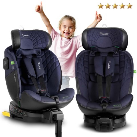 Fotelik samochodowy Nukido Aero Line czarno-granatowy 0-36 kg ISOFIX Nukido Fotelik samochodowy Nukido Aero Line czarno-granatowy 0-36 kg ISOFIX Nukido