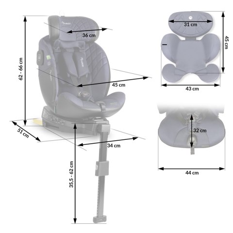 Fotelik samochodowy Nukido Aero Line czarno-granatowy 0-36 kg ISOFIX Nukido Fotelik samochodowy Nukido Aero Line czarno-granatowy 0-36 kg ISOFIX Nukido