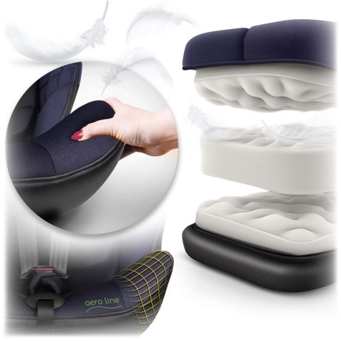 Fotelik samochodowy Nukido Aero Line czarno-granatowy 0-36 kg ISOFIX Nukido Fotelik samochodowy Nukido Aero Line czarno-granatowy 0-36 kg ISOFIX Nukido