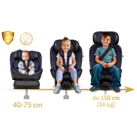 Fotelik samochodowy Nukido Aero Line czarno-granatowy 0-36 kg ISOFIX Nukido Fotelik samochodowy Nukido Aero Line czarno-granatowy 0-36 kg ISOFIX Nukido