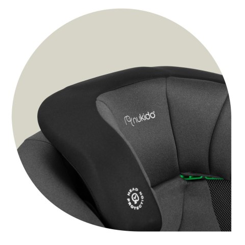 Fotelik samochodowy Nukido Louis Soft czarno-szary 15-36 kg ISOFIX Nukido Fotelik samochodowy Nukido Louis Soft czarno-szary 15-36 kg ISOFIX Nukido