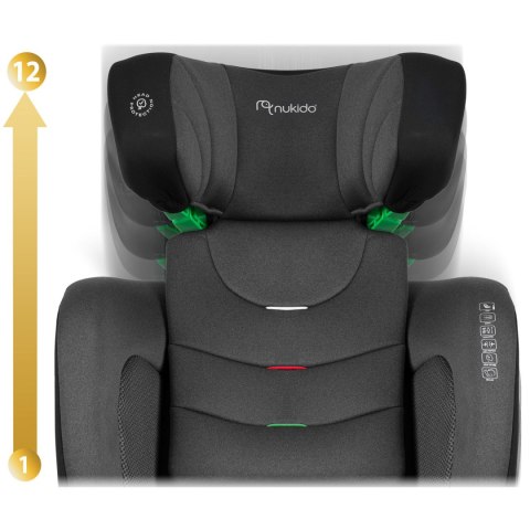 Fotelik samochodowy Nukido Louis Soft czarno-szary 15-36 kg ISOFIX Nukido Fotelik samochodowy Nukido Louis Soft czarno-szary 15-36 kg ISOFIX Nukido