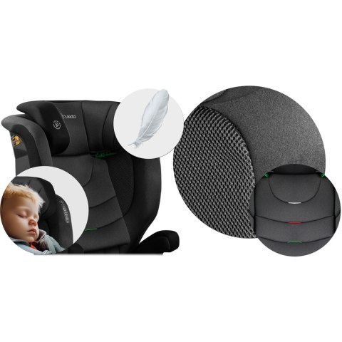 Fotelik samochodowy Nukido Louis Soft czarno-szary 15-36 kg ISOFIX Nukido Fotelik samochodowy Nukido Louis Soft czarno-szary 15-36 kg ISOFIX Nukido