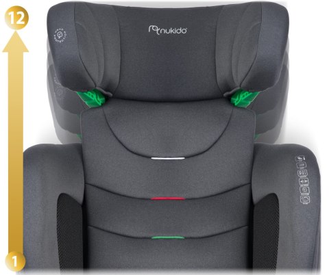 Fotelik samochodowy Nukido Louis Soft szary15-36 kg ISOFIX Nukido Fotelik samochodowy Nukido Louis Soft szary15-36 kg ISOFIX Nukido