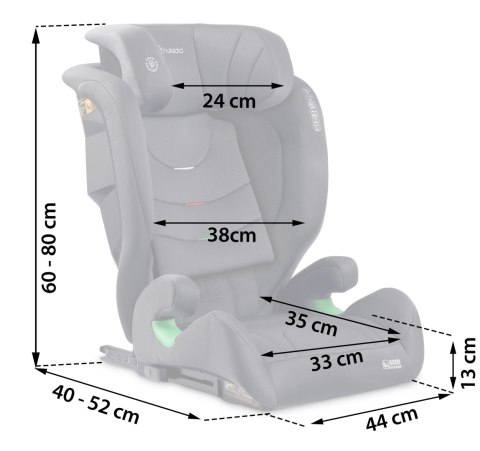 Fotelik samochodowy Nukido Louis Soft szary15-36 kg ISOFIX Nukido Fotelik samochodowy Nukido Louis Soft szary15-36 kg ISOFIX Nukido