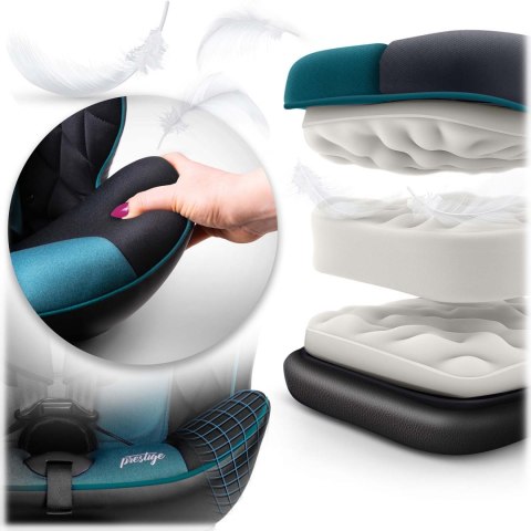 Fotelik samochodowy Nukido Prestige Line czarno-niebieski 0-36 kg ISOFIX Nukido Fotelik samochodowy Nukido Prestige Line czarno-niebieski 0-36 kg ISOFIX Nukido