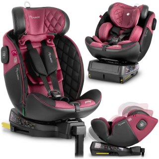 Fotelik samochodowy Nukido Prestige Line czarno-różowy 0-36 kg ISOFIX Nukido