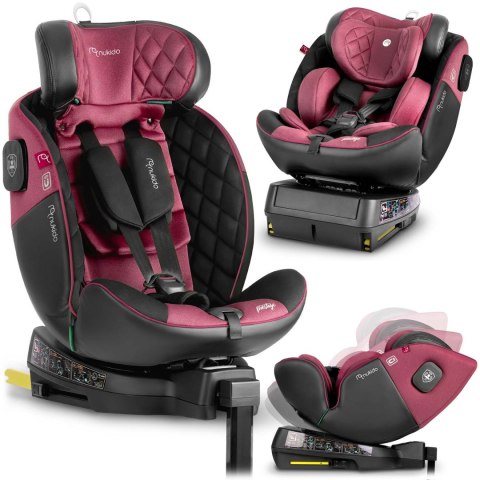 Fotelik samochodowy Nukido Prestige Line czarno-różowy 0-36 kg ISOFIX Nukido Fotelik samochodowy Nukido Prestige Line czarno-różowy 0-36 kg ISOFIX Nukido