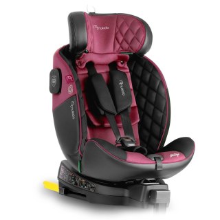 Fotelik samochodowy Nukido Prestige Line czarno-różowy 0-36 kg ISOFIX Nukido