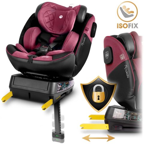 Fotelik samochodowy Nukido Prestige Line czarno-różowy 0-36 kg ISOFIX Nukido Fotelik samochodowy Nukido Prestige Line czarno-różowy 0-36 kg ISOFIX Nukido