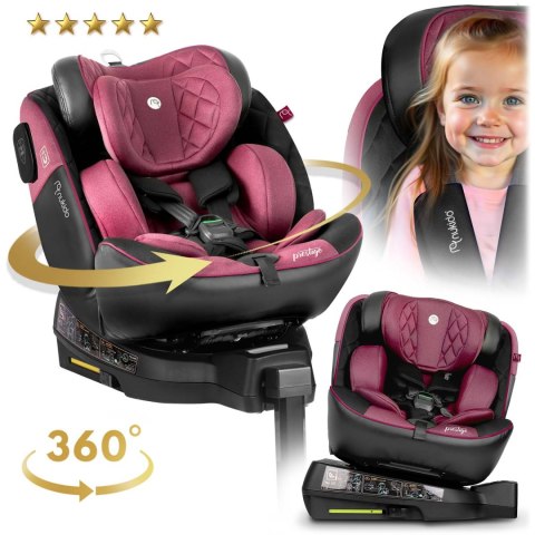 Fotelik samochodowy Nukido Prestige Line czarno-różowy 0-36 kg ISOFIX Nukido Fotelik samochodowy Nukido Prestige Line czarno-różowy 0-36 kg ISOFIX Nukido