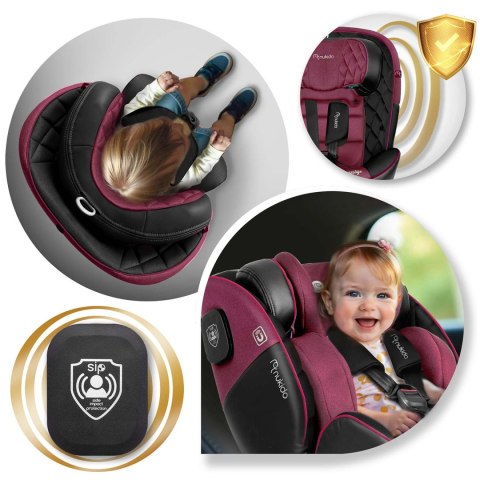 Fotelik samochodowy Nukido Prestige Line czarno-różowy 0-36 kg ISOFIX Nukido Fotelik samochodowy Nukido Prestige Line czarno-różowy 0-36 kg ISOFIX Nukido