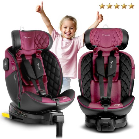 Fotelik samochodowy Nukido Prestige Line czarno-różowy 0-36 kg ISOFIX Nukido Fotelik samochodowy Nukido Prestige Line czarno-różowy 0-36 kg ISOFIX Nukido