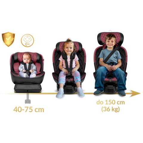 Fotelik samochodowy Nukido Prestige Line czarno-różowy 0-36 kg ISOFIX Nukido Fotelik samochodowy Nukido Prestige Line czarno-różowy 0-36 kg ISOFIX Nukido