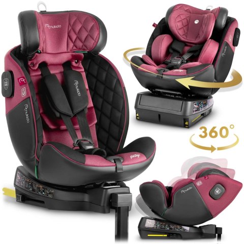 Fotelik samochodowy Nukido Prestige Line czarno-różowy 0-36 kg ISOFIX Nukido Fotelik samochodowy Nukido Prestige Line czarno-różowy 0-36 kg ISOFIX Nukido
