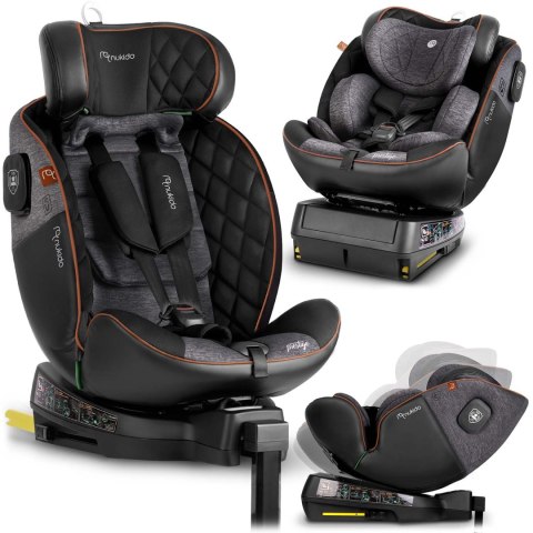 Fotelik samochodowy Nukido Prestige Line czarno-szary 0-36 kg ISOFIX Nukido Fotelik samochodowy Nukido Prestige Line czarno-szary 0-36 kg ISOFIX Nukido