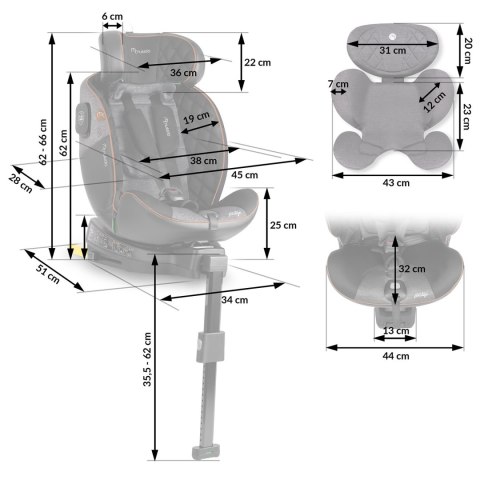 Fotelik samochodowy Nukido Prestige Line czarno-szary 0-36 kg ISOFIX Nukido Fotelik samochodowy Nukido Prestige Line czarno-szary 0-36 kg ISOFIX Nukido