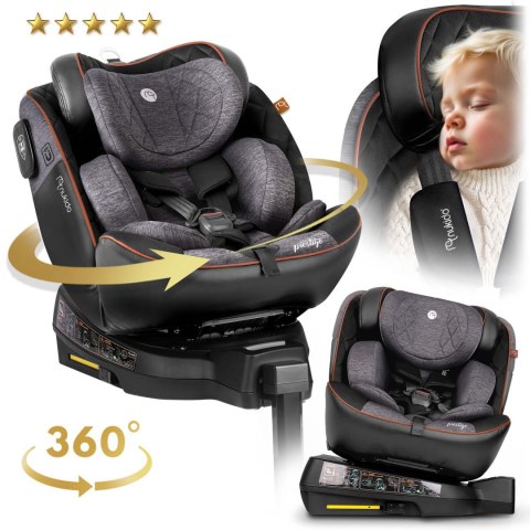 Fotelik samochodowy Nukido Prestige Line czarno-szary 0-36 kg ISOFIX Nukido Fotelik samochodowy Nukido Prestige Line czarno-szary 0-36 kg ISOFIX Nukido