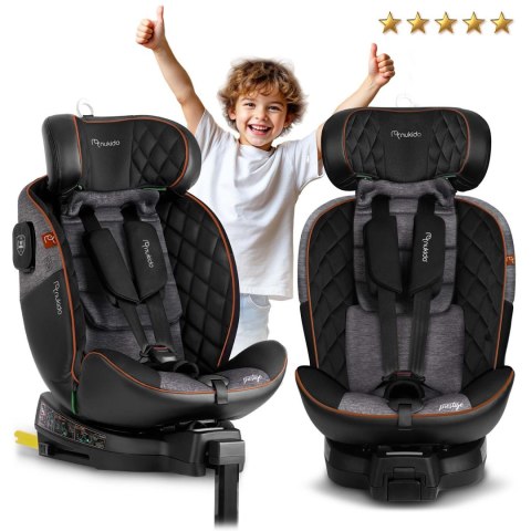 Fotelik samochodowy Nukido Prestige Line czarno-szary 0-36 kg ISOFIX Nukido Fotelik samochodowy Nukido Prestige Line czarno-szary 0-36 kg ISOFIX Nukido