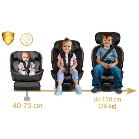 Fotelik samochodowy Nukido Prestige Line czarno-szary 0-36 kg ISOFIX Nukido Fotelik samochodowy Nukido Prestige Line czarno-szary 0-36 kg ISOFIX Nukido