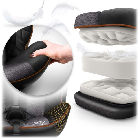 Fotelik samochodowy Nukido Prestige Line czarno-szary 0-36 kg ISOFIX Nukido Fotelik samochodowy Nukido Prestige Line czarno-szary 0-36 kg ISOFIX Nukido