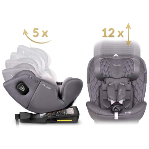 Fotelik samochodowy Nukido Prestige Line szary 0-36 kg ISOFIX Nukido Fotelik samochodowy Nukido Prestige Line szary 0-36 kg ISOFIX Nukido