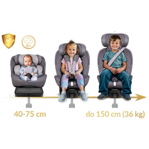 Fotelik samochodowy Nukido Prestige Line szary 0-36 kg ISOFIX Nukido Fotelik samochodowy Nukido Prestige Line szary 0-36 kg ISOFIX Nukido