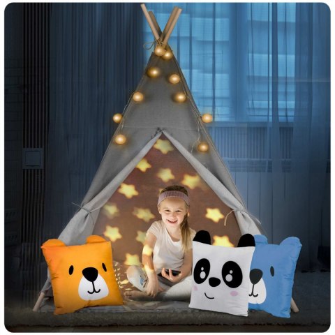 Namiot tipi dla dzieci ze światełkami Nukido - szary Nukido Namiot tipi dla dzieci ze światełkami Nukido - szary Nukido