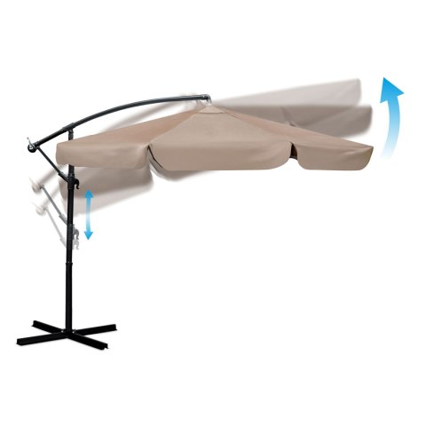 Parasol ogrodowy składany 8 segmentowy 350 cm z pokrowcem Plonos PL-881 Plonos